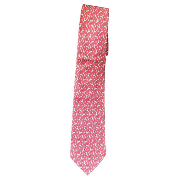 VINEYARD VINES Lobster Print‎ Silk Tie Red - Picture 1 of 4